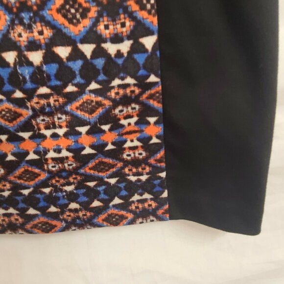 By&By Dress Size 5 Juniors Black Aztec Print Knit Mini Sleeveless Zip Closure - Picture 5 of 10